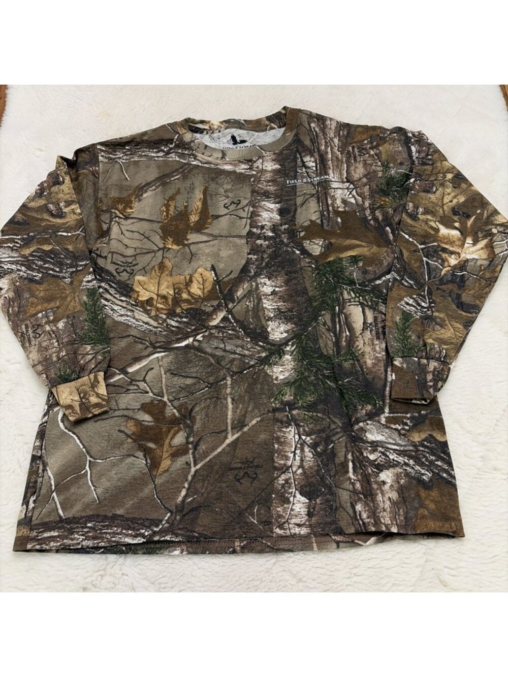 Boys Field And Stream Camo Long Sleeve Shirt NWT Large
